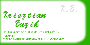 krisztian buzik business card